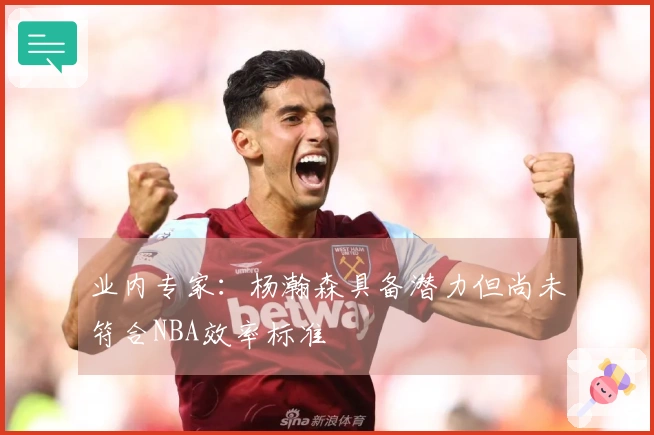 业内专家：杨瀚森具备潜力但尚未符合NBA效率标准